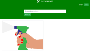 openclipart圖庫：Hand Spray Bottle縮圖