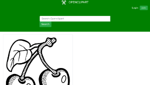 openclipart圖庫：cherries - lineart-資源代表圖