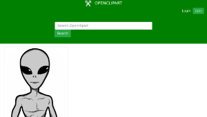 openclipart圖庫：Grey Alien Humanoid-資源代表圖