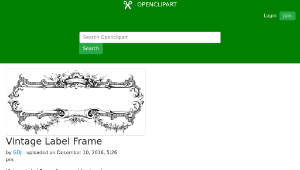 openclipart圖庫：Vintage Label Frame縮圖