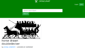 openclipart圖庫：horse drawn doubledecker縮圖