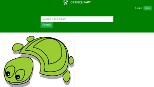 openclipart圖庫：Green Tortoise (cartoon)縮圖