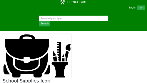 openclipart圖庫：School Supplies Icon-資源代表圖