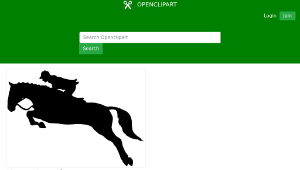 openclipart圖庫：Horse Jumping Dressage Silhouette Without Hurdle-資源代表圖