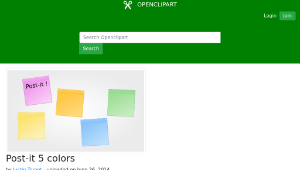 openclipart圖庫：Post-it 5 colors縮圖