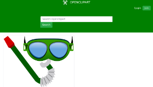openclipart圖庫：Gafas de bucear - Diving mask-資源代表圖