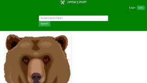 openclipart圖庫：Architetto orso 16 Grizzly Bear縮圖