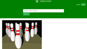 openclipart圖庫：Bowling pins, shaded-資源代表圖