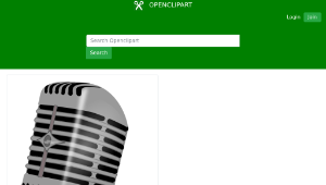 openclipart圖庫：MICROFONE ANTIGO縮圖