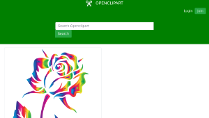 openclipart圖庫：Rainbow Rose No Background-資源代表圖