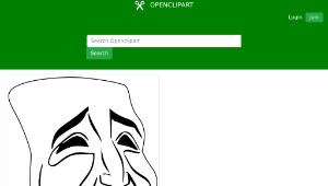 openclipart圖庫：Tragic mask-資源代表圖