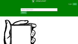 openclipart圖庫：hand holding blank card縮圖