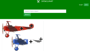 openclipart圖庫：FOKKER DR 1縮圖