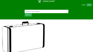 openclipart圖庫：White Suitcase縮圖