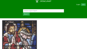openclipart圖庫：Holy Family in Stained Glass縮圖