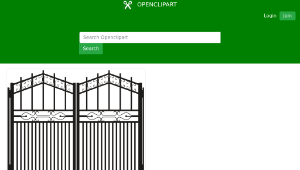 openclipart圖庫：Iron Gate Silhouette縮圖