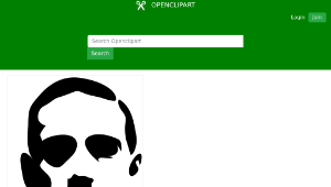 openclipart圖庫：B&W Howard Phillips Lovecraft Portrait縮圖