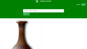 openclipart圖庫：Brown vase clipart.縮圖