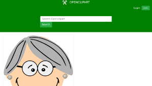 openclipart圖庫：Grey haired grandma-資源代表圖