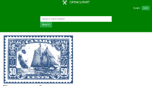 openclipart圖庫：Bluenose canadian stamp-資源代表圖