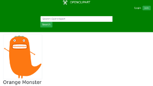 openclipart圖庫：Orange Monster-資源代表圖