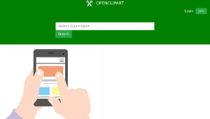 openclipart圖庫：Using A Smartphone縮圖