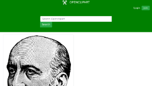 openclipart圖庫：Bald Bearded Man