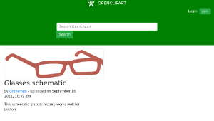 openclipart圖庫：Glasses schematic-資源代表圖