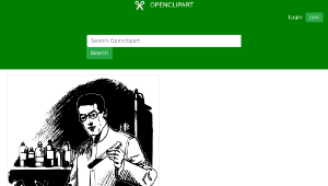 openclipart圖庫：Scientist with Beaker-資源代表圖