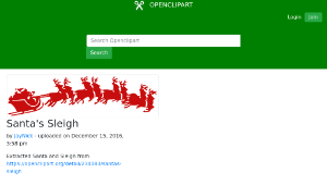 openclipart圖庫：Santa's Sleigh