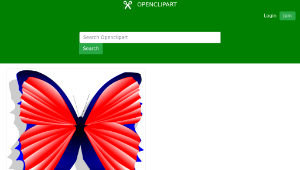 openclipart圖庫：blue and pink butterfly縮圖