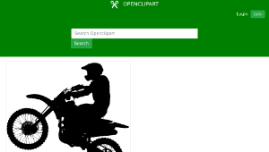 openclipart圖庫：Dirt Bike Silhouette縮圖