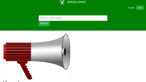 openclipart圖庫：Megaphone縮圖