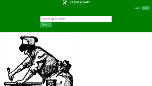 openclipart圖庫：A baker mixing縮圖