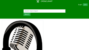 openclipart圖庫：retro microphone and headphones縮圖