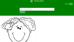 openclipart圖庫：G Girl Face Cartoon 4-資源代表圖