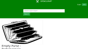 openclipart圖庫：Empty Purse - Portemonnaie縮圖