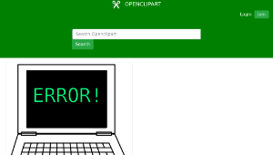 openclipart圖庫：Laptop with Error-資源代表圖