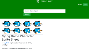 openclipart圖庫：Flying Game Character Sprite Sheet縮圖