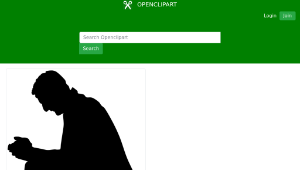 openclipart圖庫：Kneeling Praying Man Silhouette-資源代表圖