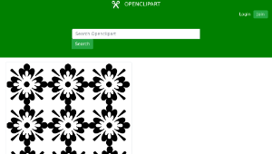 openclipart圖庫：Black And White Floral Pattern-資源代表圖