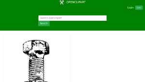 openclipart圖庫：Nut Bolt (monochrome)縮圖