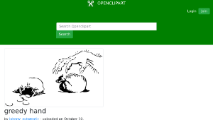 openclipart圖庫：greedy hand縮圖