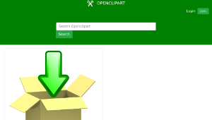 openclipart圖庫：Download icon box縮圖