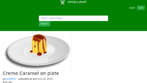 openclipart圖庫：Creme Caramel on plate-資源代表圖