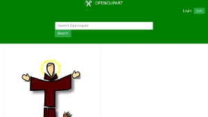 openclipart圖庫：San Francisco de Asis y el Lobo縮圖