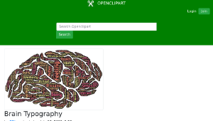 openclipart圖庫：Brain Typography縮圖