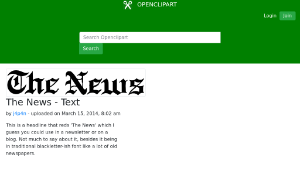 openclipart圖庫：The News - Text-資源代表圖