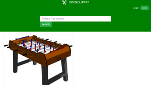openclipart圖庫：Foosball Table-資源代表圖