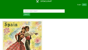 openclipart圖庫：Vintage Travel Poster Spain 2